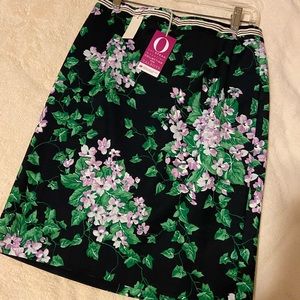 Floral Talbots Pencil Skirt